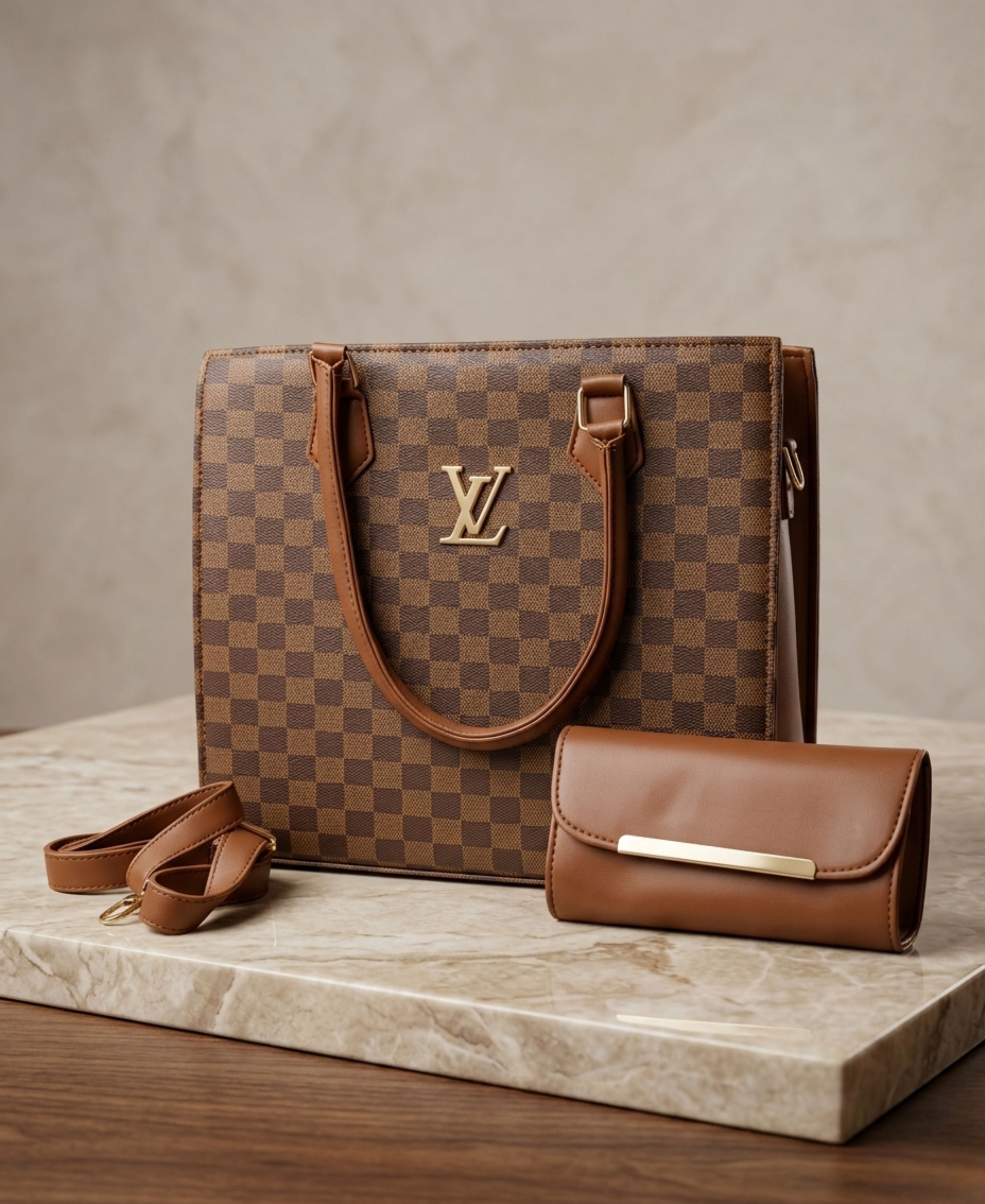 Classic Checkered Tote With Free Delivery
