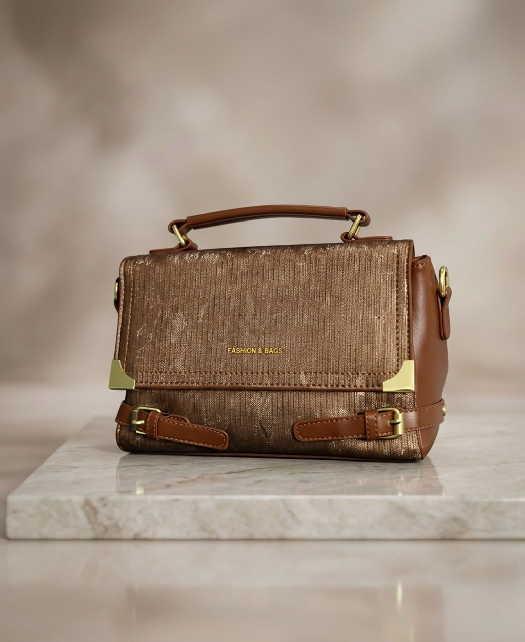 Elegant Top Handle Satchel (Imported)