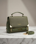 Elegant Olive Green Satchel Bag (Imported)