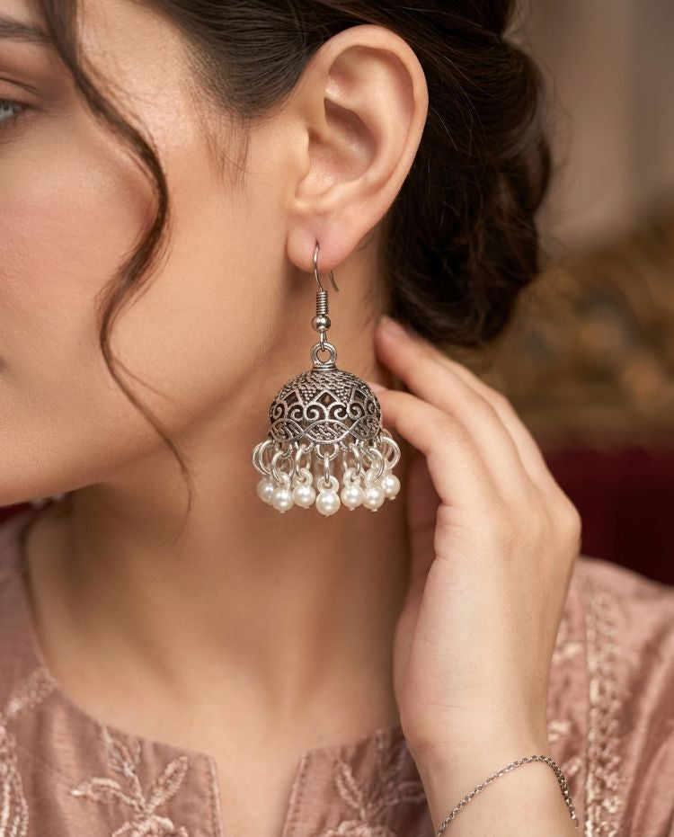 Stylish Hanging Jhumka Earrings With Free Delivery