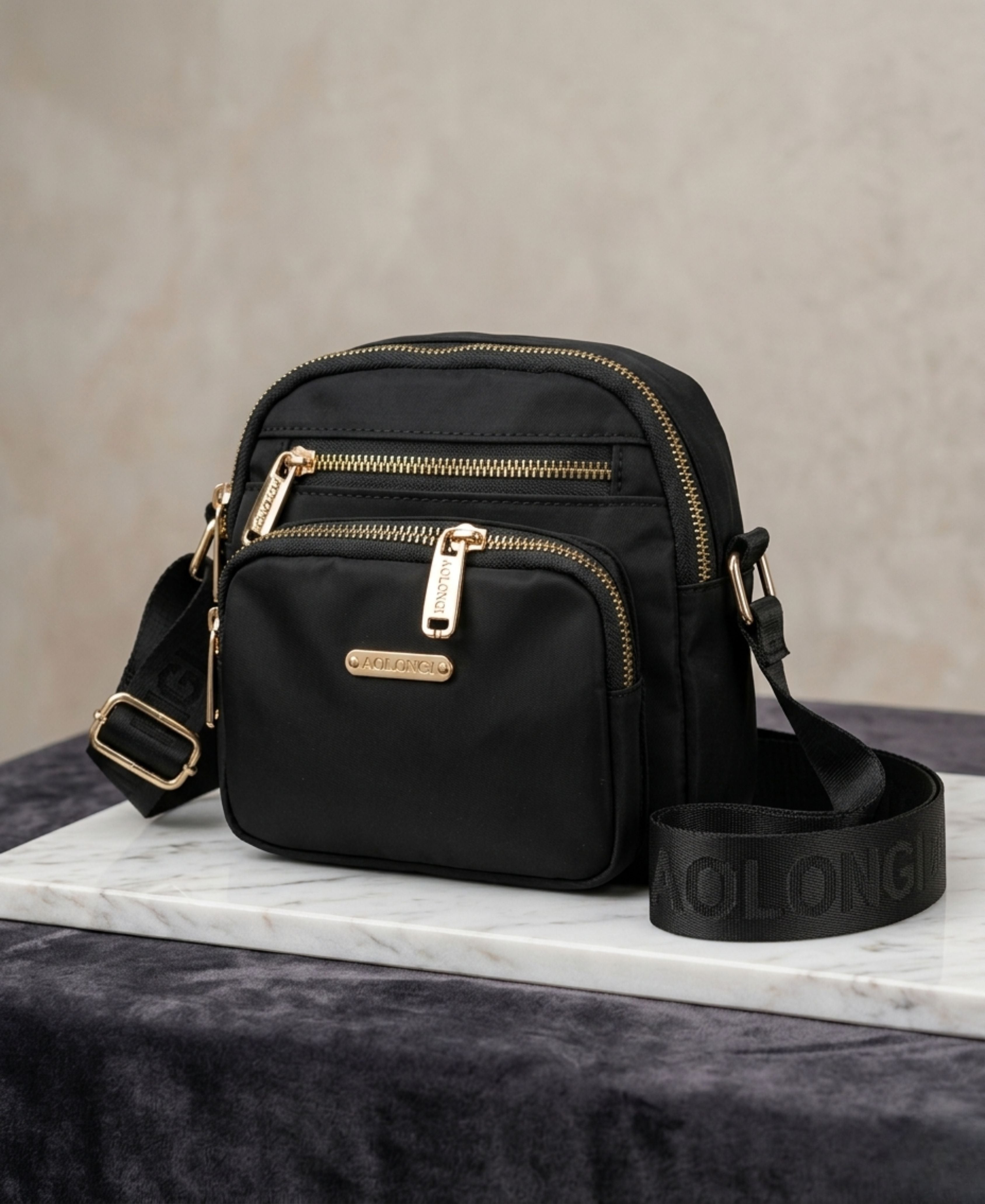 Multi-Pocket Shoulder Bag (Imported)