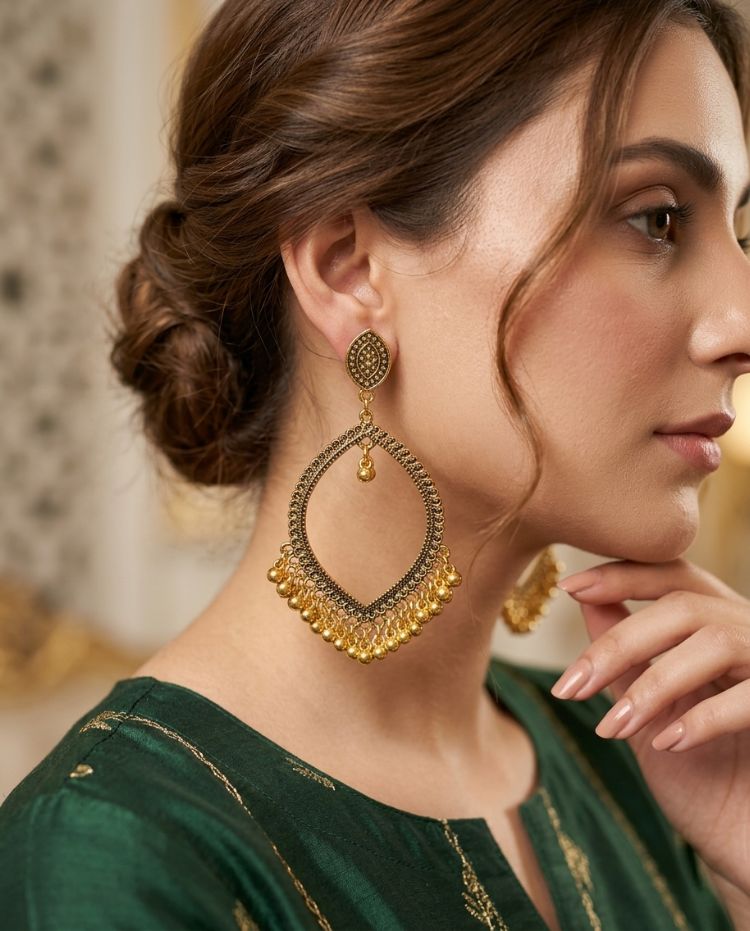 Elegant Traditional Jhumka Earrings With Free Delivery