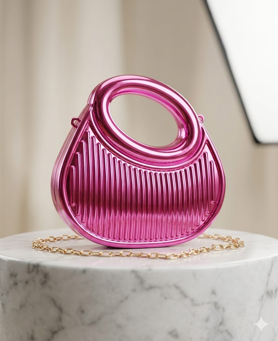 Round Top Metal Clutch (Imported)