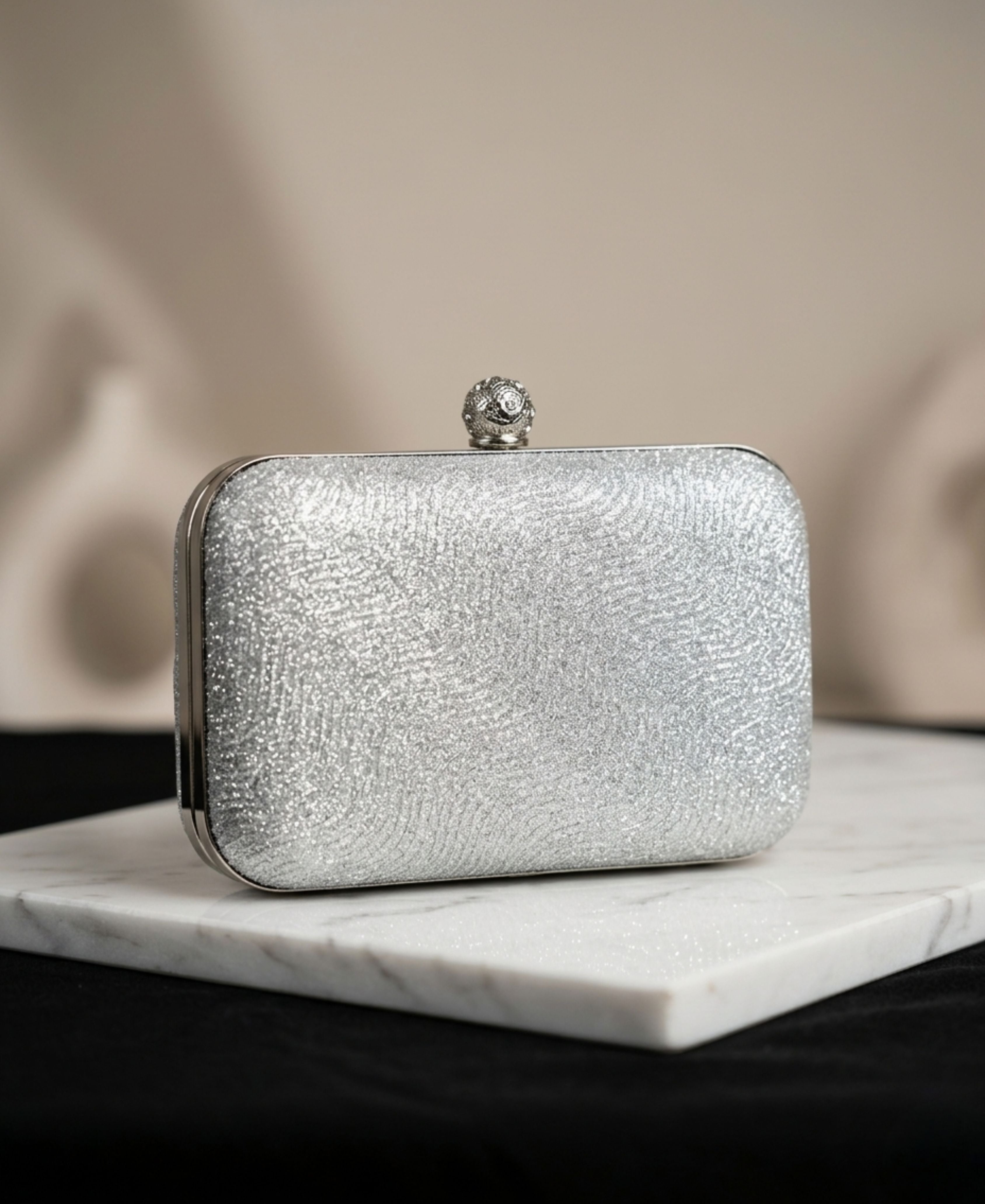 Metallic Box Clutch (Imported)