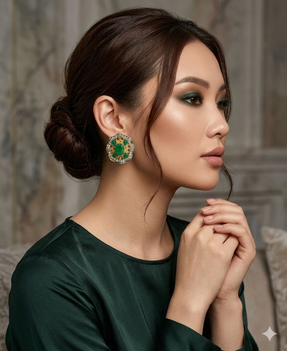 Elegant Traditional Earrings(tops) With Free Delivery