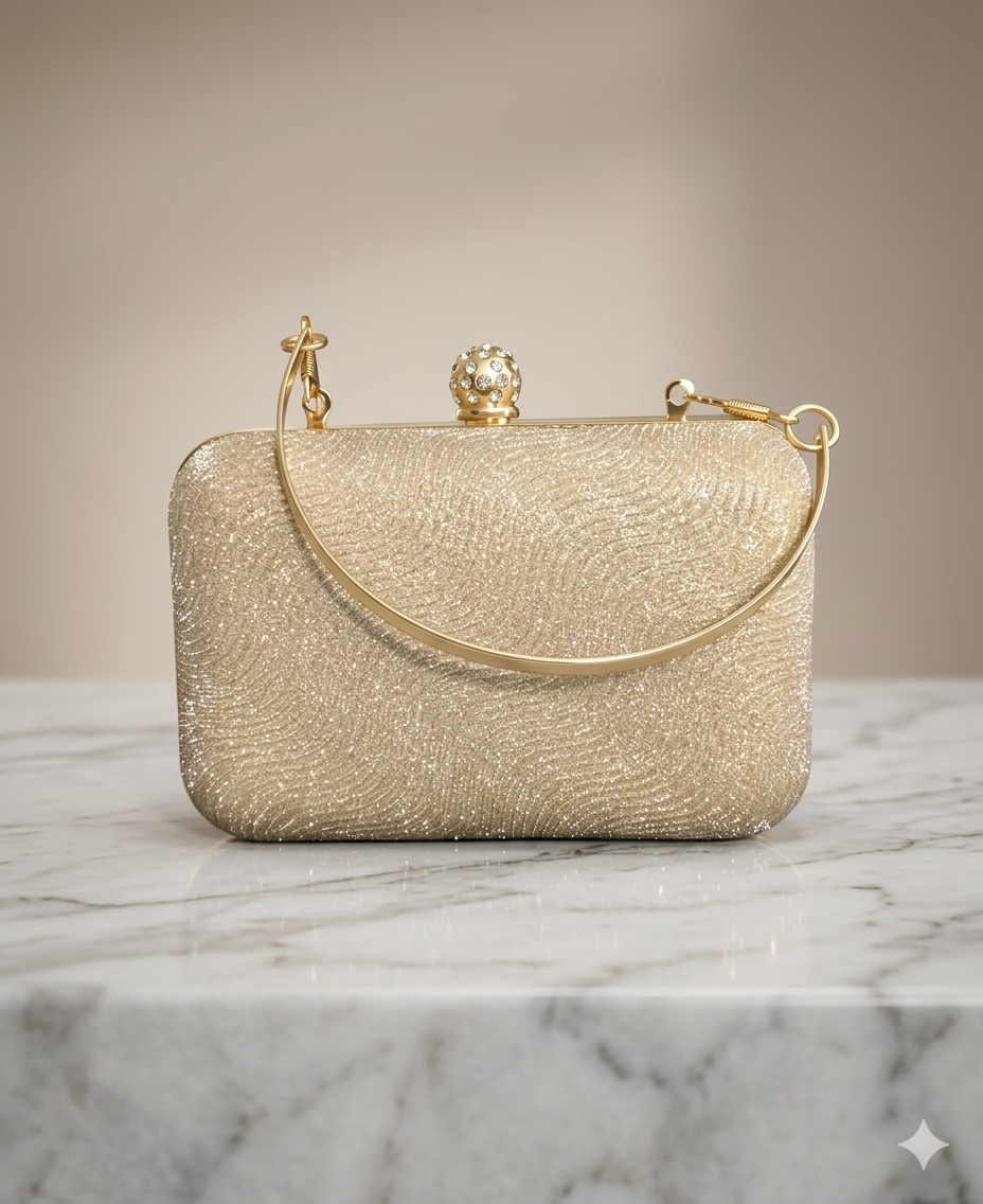 Metallic Box Clutch (Imported)