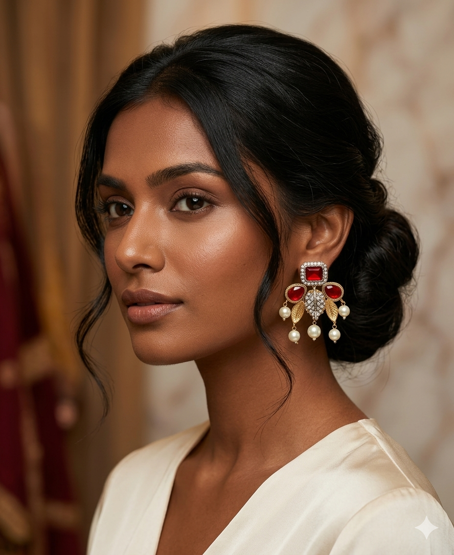 Elegant Traditional Earrings With Free Delivery