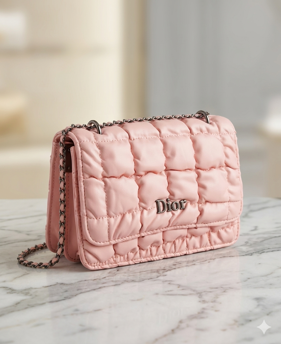 Designer Style Puffy Chain Purse (Imoprted)