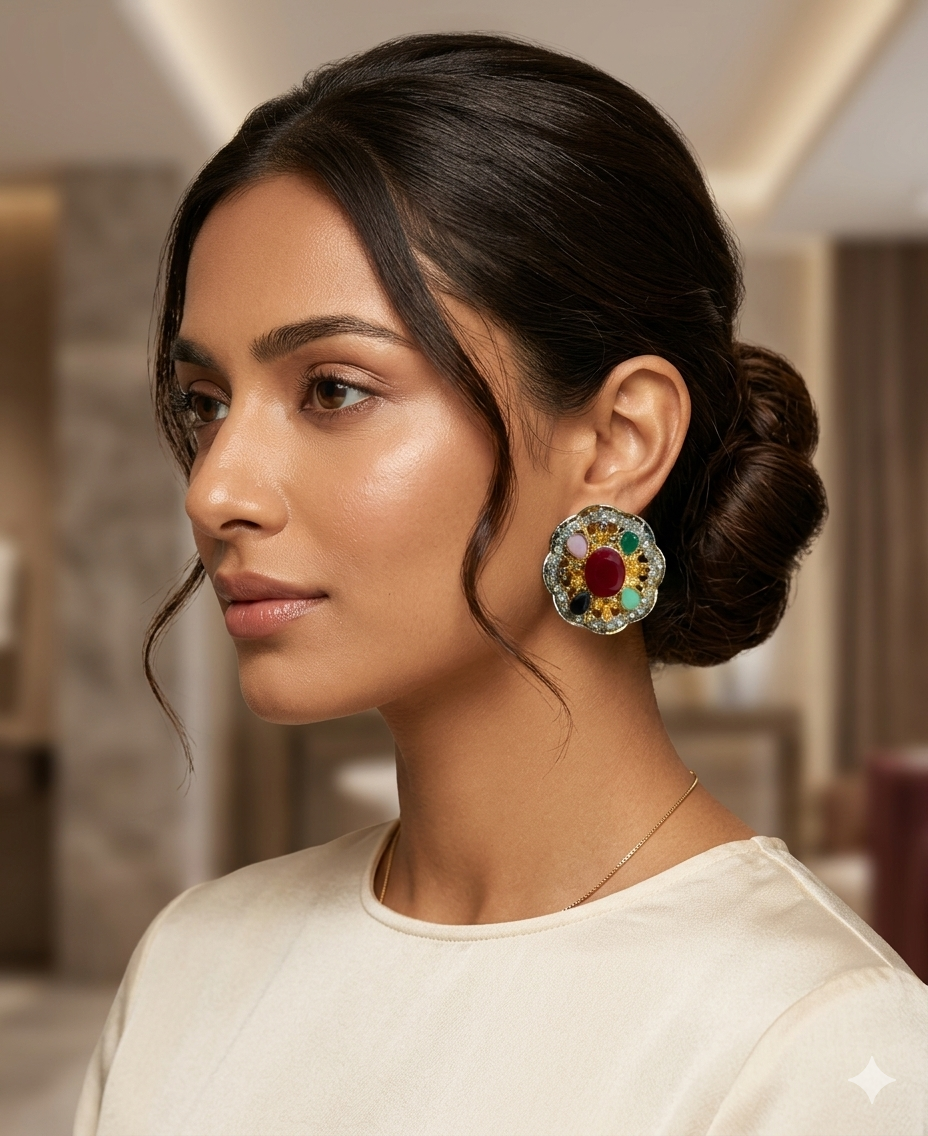 Elegant Traditional Earrings(tops) With Free Delivery