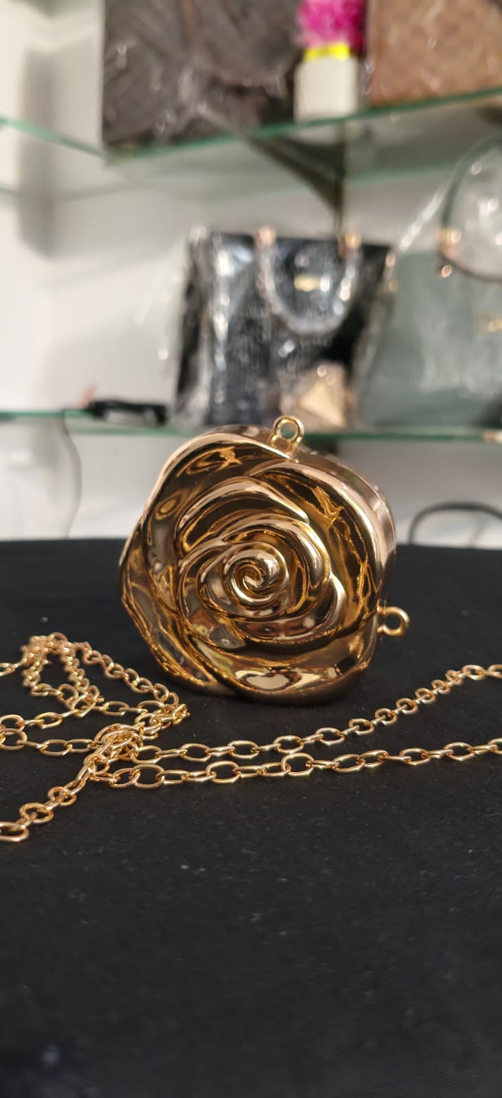 Rose Matel Clutch (Imported)