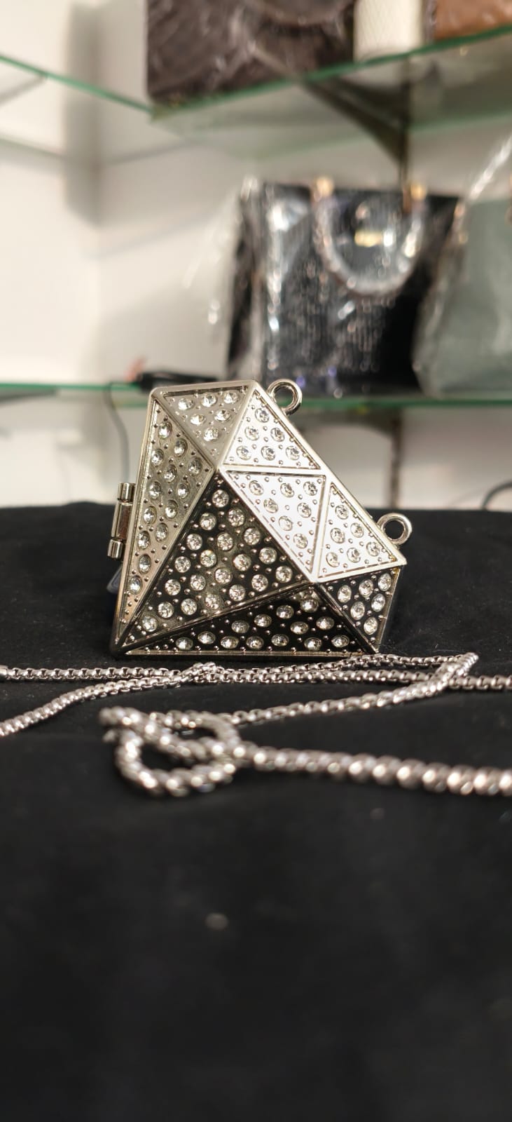 Diamond Metal Clutch (Imported)