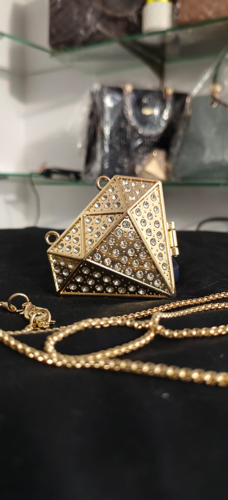 Diamond Metal Clutch (Imported)
