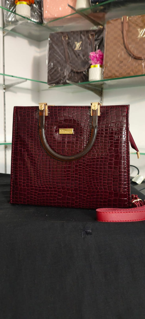 Croc-Embossed Tote With Free Delivery