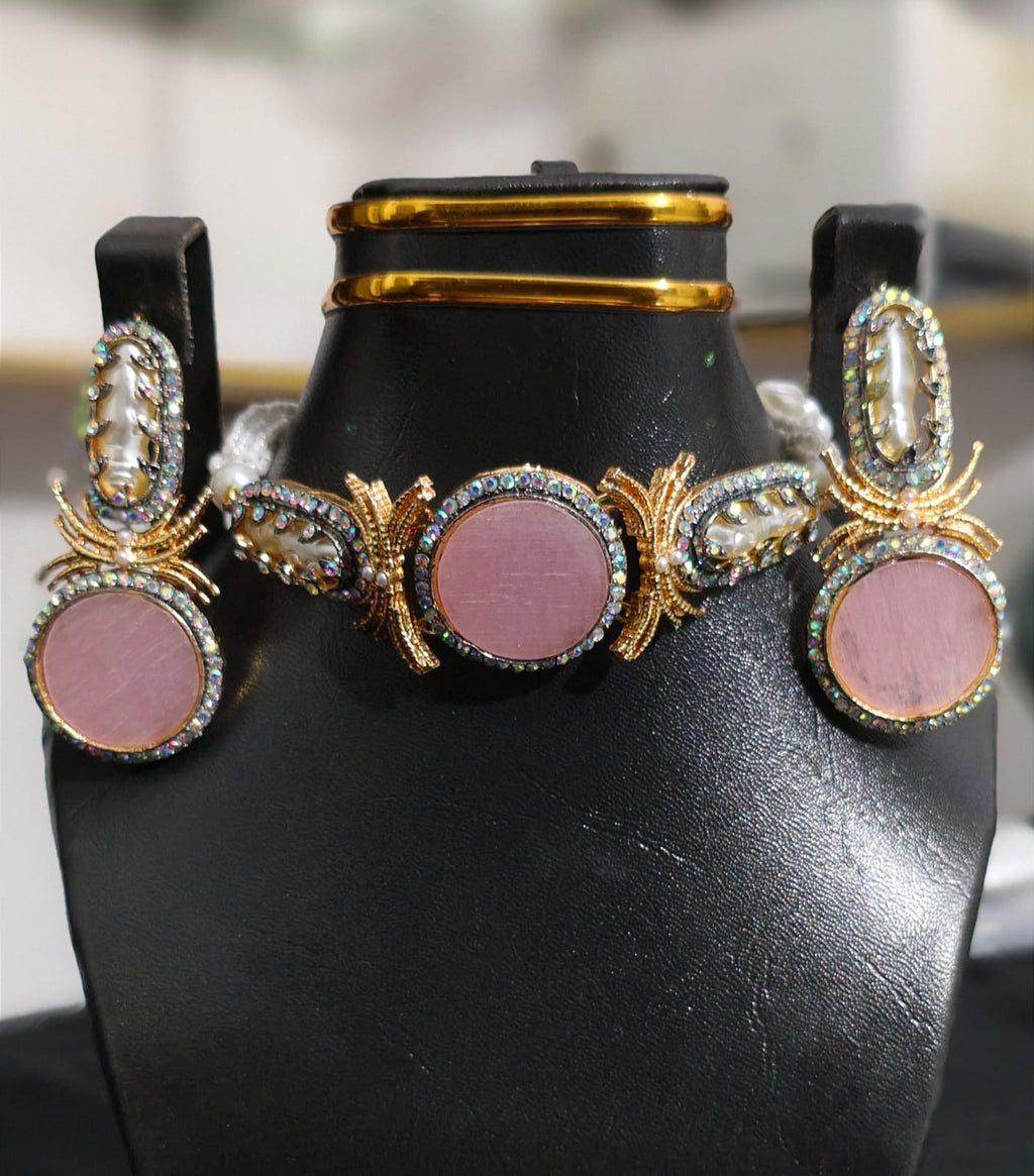 Designer Choker Set with Earrings