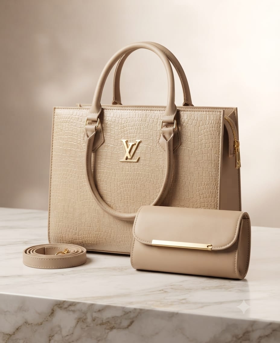 Croc-Embossed Luxury Tote