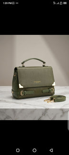 Elegant Olive Green Satchel Bag (Imported)